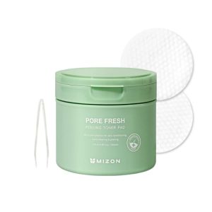 MIZON PORE FRESH PEELING TONER PAD x60 - Sanfte Peeling-Tampons für empfindliche Haut - Tiefenreinigung & Sebumkontrolle