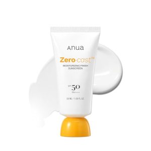 Anua Zero-Cast SPF 50 Gleitende Hautpflege Sonnenschutz | Anua Niacinamide Sonnenschutz für das Gesicht 50ml Taschenfre