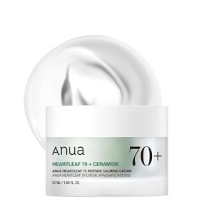 ANUA Heartleaf 70 Intensive Beruhigungscreme - Ceramid, Panthenol & Herzblattextrakt für das asiatische Hauttyp - Beruhi