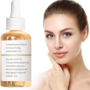 Glycolic Acid 7% Toning Resurfacing Solution für Gesichtspflege - 100ml Peeling Toner gegen Akne und Hautunreinheiten