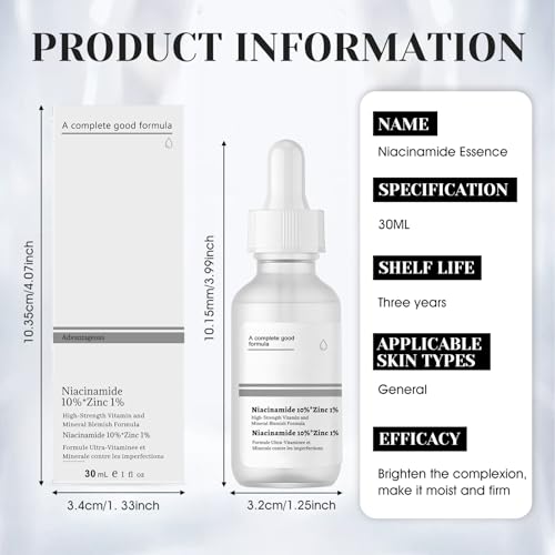 415tydcda6l.jpg Niacinamide Serum 10%+Zinc 1%, Hautunreinheiten Beheben, Poren Verfeinern und Fahle Haut Reduzieren, 2pcs*30ml