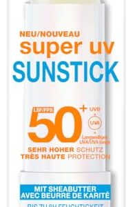 Garnier Ambre Solaire LSF 50+ Super UV Sunstick, transparent & nicht fettend, hoher UV-Schutz für Gesicht & Lippen, pfle