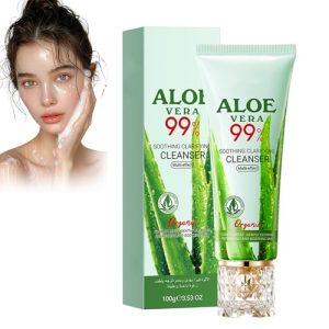 04 100g Aloe Vera Gesichtswaschgel, Gesichtsreiniger mit tiefenfeuchtigender Aloe Vera für trockene und sensible Haut, P