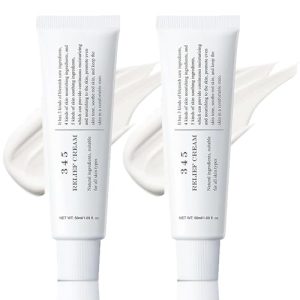 2 Stück 345 Relief Cream - Tief Feuchtigkeitsspendende Gesichtsfeuchtigkeitscreme für Fettige Haut - 345 Soothing repari