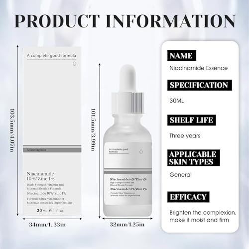 41xpksodil.jpg Allony Niacinamide Serum 10%+Zinc 1%, Haut Poren Verfeinern, Pigmentflecken Entfernen, Reduziert Mattheit, Für Alle Haut
