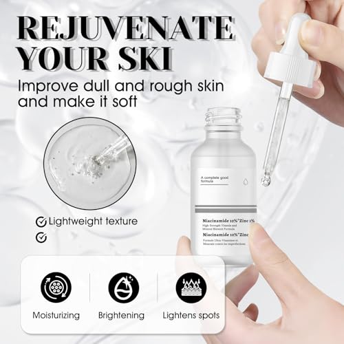 51gyw6iirvl.jpg Niacinamide Serum 10%+Zinc 1%, Hautunreinheiten Beheben, Poren Verfeinern und Fahle Haut Reduzieren, 2pcs*30ml