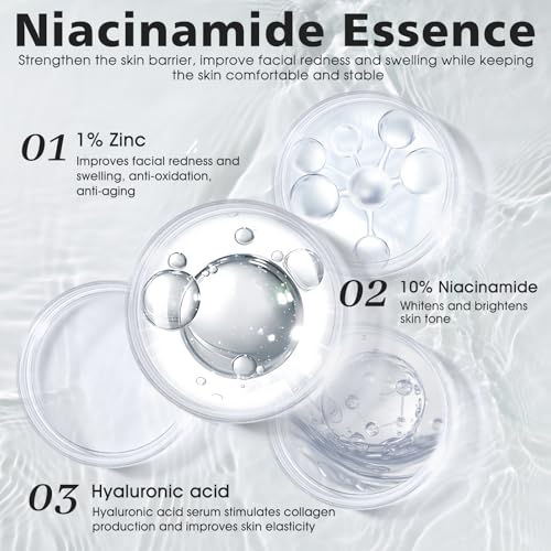 51iopj4fll.jpg Niacinamide Serum 10%+Zinc 1%, Hautunreinheiten Beheben, Poren Verfeinern und Fahle Haut Reduzieren, 2pcs*30ml