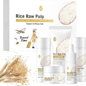 Korean Skincare Set Feuchtigkeitsspendendes Gesichtspflege Geschenkset FrauenTeenager Mädchen Cleanser Toner Essence Emu