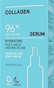 Delia Cosmetics - Serum Kollagen - Feuchtigkeitsspendend, Anti-Falten, Hyaluronsäure-Behandlung für trockene Haut - 96%