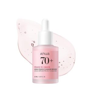 ANUA Peach 70 Niacinamide Serum - Aufhellend, Feuchtigkeitsspendend, täglich für glatte Haut, 30 ml