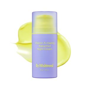 BY WISHTREND Vitamin A-mazing Bakuchiol Retinal Nachtcreme, Alternativ zu Retinol, Antii-Aging, für feine Linien, schlaf