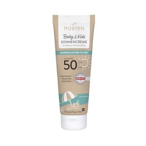 Hochschutz-Mineral-Sonnencreme für Baby & Kids MABYEN LSF 50 100ml | Cosmos-Zertifiziert, Vegan, Parfümfrei, Wasserfest