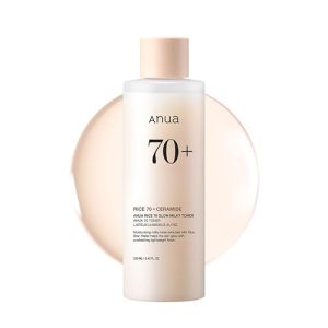 ANUA Rice 70 Glow Milky Toner - glasartige Haut und Aufhellung durch Reiswasser, Niacinamid, Ceramide und Panthenol - si