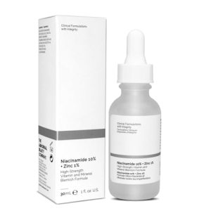 Niacinamide Serum Facial Moisturising 10% Niacinamide 1% Zinc für Alle Hauttypen - Linderung von Aderlass & Minimierung
