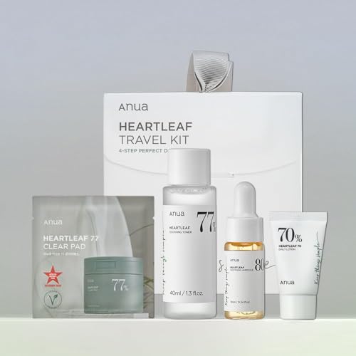 31s0obajicl.jpg Anua Koreanisches Heartleaf Glättungsset | Reisegröße | Geschenkset für Frauen und Make-up-Experten im Make-up-Look und