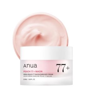ANUA Pfuchstcremé mit Niacinamide für trockene Haut, Vitamin B12, Kollagen, Ceramid und Panthenol, ideal für Glashaut, 5