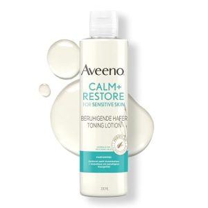 Aveeno CALM+RESTORE Reinigungs-Lotion für Hassapply Undermäßige Haut – sanfte Reinigung, Make-up Entferner mit Haferextr