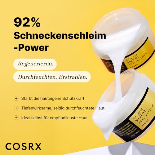 41 5sbnsx1l.jpg COSRX Advanced Snail 92% All in One Cream | Schneckenschleim Creme mit Hyaluron | Für trockene und empfindliche Haut | K
