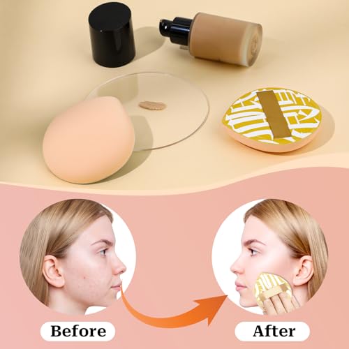 41jsvrjlwkl.jpg 4 Stück Waschbare Puderquaste für Flüssigkeit Kosmetik & Powder Puff - MakUploader Essentials Beauty Blender Schwamm |