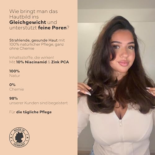 41kcbmssdnl.jpg BIO Niacinamide Serum 10% mit Zink & Hyaluron – Antipockelserum für gebleichte Haut – Ideal für reife Haut – naturkosmet