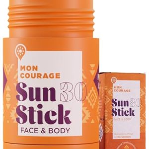 Dermato-logisch getestete Wasser-abweisende Sonnencreme Sun Stick LSF30+ - Ideal für draußen - Natural Sunscreen Stick m