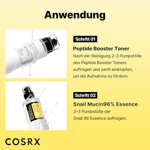 41upz6ttfol.jpg COSRX Snail Mucin 96% Peptide Booster Set - Korean Skin Care, Skin Care Sets for Women, Advanced Snail Mucin Serum - Ama