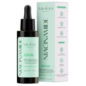 Meina 10% Niacinamide Serum gegen Pickel und Akne, Zink und Centella Asiatica enthaltend, für Akneische Gesichter, schne
