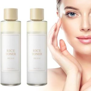 2 Stück Rice Toner Gesichtswasser, Reparieren Sie die Hautbarriere, Feuchtigkeitsspendend|Rice Toner Gesichtswasser, Tro