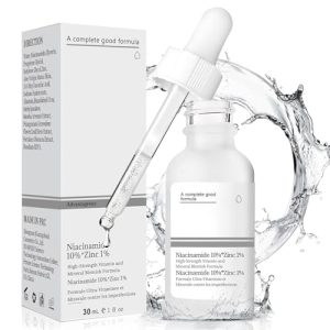 Niacinamide 10% + Zinc 1% Serum, Gesichtsserum, Bekämpft Hautunreinheiten, Porenverkleinernd, intensiv Feuchtigkeitsspen