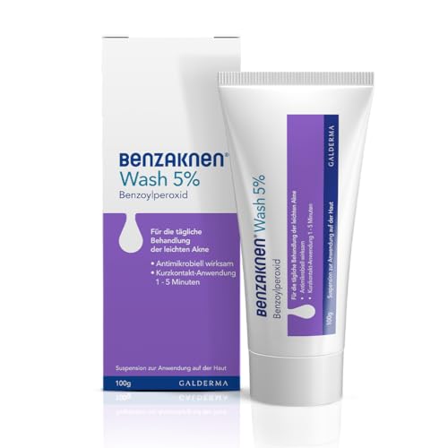 41ujksbjwyl.jpg BENZAKNEN Waschgel gegen Pickel & Mitesser 5%, 50g, dermatologisch getestet, für empfindlichere Haut, BPO (Benzoylperoxi