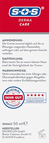 41xmimvyol.jpg SOS Derma Care Anti Rötungen Creme (50 ml) - reduziert rote Äderchen & Hautrötungen - intensive Gesichtspflege zur Rosac
