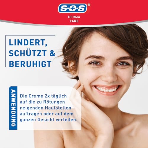 510imiqfshl.jpg SOS Derma Care Anti Rötungen Creme (50 ml) - reduziert rote Äderchen & Hautrötungen - intensive Gesichtspflege zur Rosac