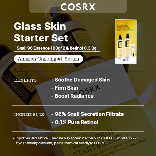 51c8ro pe1l.jpg COSRX Glass Skin Starter Set fürrowned Daily Hydrating & Firming Korean Skin Care Kit
