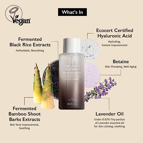 51mg3pctbvl. ac .jpg Wonder Black Reis Hyaluron Toner | Gesichtsmoisturizer für alle Hauttypen | Vegan, tierversuchsfrei, EWG-Grün